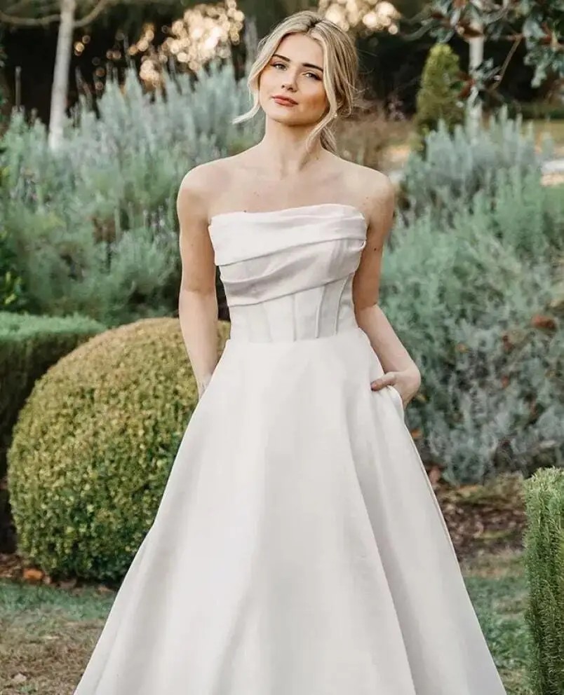 Photo of Model wearing a bridal gown by Stella York